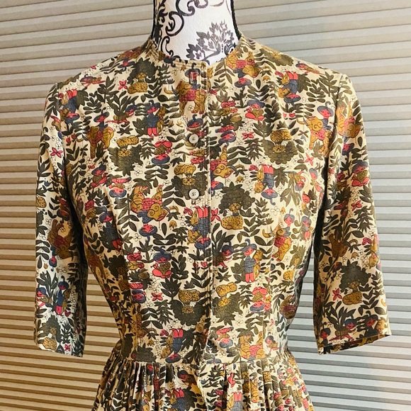 RARE vintage 1950’s Burnsville USA dress India theme - Picture 1 of 10